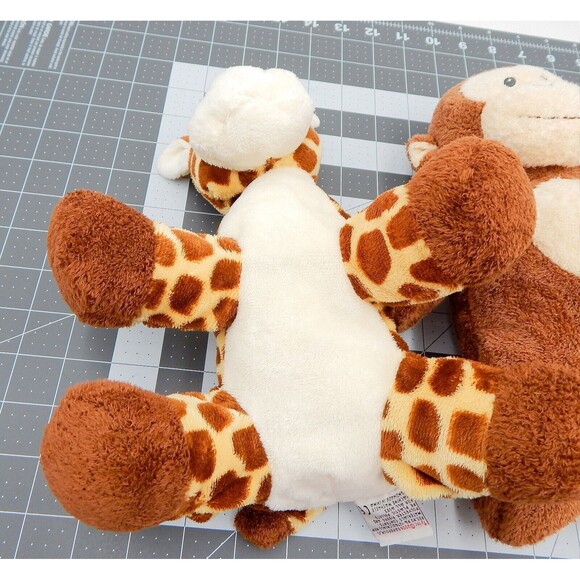 Ty Pluffies Tylux Giraffe Monkey Beanbag Terry Plush Stuffed Animal Pair - Picture 13 of 13